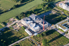 Vue aérienne de Chantier de construction du LTC - Linder Technology Campus dans la Wilhelm-Schickard-Straße dans le parc technologique Karlsruhe à le quartier Rintheim in Karlsruhe dans le département Bade-Wurtemberg, Allemagne