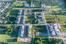 Enregistrement par drone de Parc technologique à le quartier Rintheim in Karlsruhe dans le département Bade-Wurtemberg, Allemagne