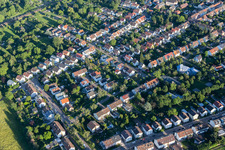Quartier Rintheim in Karlsruhe dans le département Bade-Wurtemberg, Allemagne vue du ciel