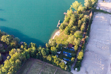 Vue aérienne de Club de voile de Weingartensee à Weingarten dans le département Bade-Wurtemberg, Allemagne