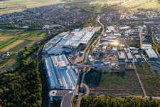 Vue aérienne de SEW Eurodrive à le quartier Graben in Graben-Neudorf dans le département Bade-Wurtemberg, Allemagne
