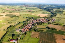 Mulhausen dans le département Bas Rhin, France d'en haut
