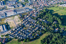 Vue aérienne de Quartier Metzgerhof Krausenhof in Hagenau dans le département Bas Rhin, France