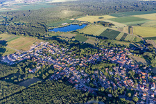 Vue oblique de Schirrhoffen dans le département Bas Rhin, France