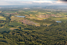 Vue aérienne de Leutenheim dans le département Bas Rhin, France