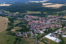 Vue aérienne de Quartier Gräfenroda in Geratal dans le département Thuringe, Allemagne