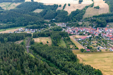 Vue aérienne de Quartier Angelroda in Martinroda dans le département Thuringe, Allemagne