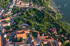 Vue aérienne de Monastère dominicain à Prenzlau dans le département Brandebourg, Allemagne