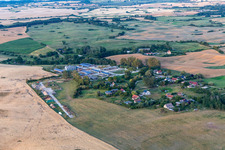 Vue aérienne de Quartier de Böckenberg Gut Friedenfelde à le quartier Klein-Fredenwalde in Gerswalde dans le département Brandebourg, Allemagne