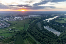 Vue d'oiseau de Speyer dans le département Rhénanie-Palatinat, Allemagne