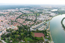 Vue aérienne de Marina à Speyer dans le département Rhénanie-Palatinat, Allemagne