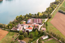 Vue aérienne de Ferme de poneys à Wammsee à Speyer dans le département Rhénanie-Palatinat, Allemagne