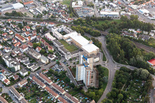 Vue aérienne de Ensemble de bâtiments Centre de collections / Musée historique du Palatinat à le quartier Burgfeld in Speyer dans le département Rhénanie-Palatinat, Allemagne
