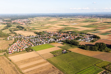 Photographie aérienne de Knittelsheim dans le département Rhénanie-Palatinat, Allemagne