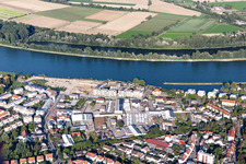 Speyer dans le département Rhénanie-Palatinat, Allemagne depuis l'avion