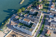 Projet résidentiel au bord du Rhin à Spire : Ancienne briqueterie / Franz-Kirmeier-Straße à Speyer dans le département Rhénanie-Palatinat, Allemagne du point de vue du drone