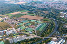 Vue aérienne de Dépôt de l'armée américaine à Lingenfeld dans le département Rhénanie-Palatinat, Allemagne
