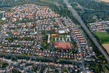 Vue aérienne de École de peuplement à Speyer dans le département Rhénanie-Palatinat, Allemagne