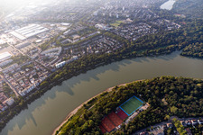 Vue aérienne de Club de gymnastique et d'escrime 1861 eV sur le Parkinsel à le quartier Süd in Ludwigshafen am Rhein dans le département Rhénanie-Palatinat, Allemagne