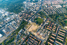 Homerun, ancienne caserne américaine de Turley à le quartier Neckarstadt-Ost in Mannheim dans le département Bade-Wurtemberg, Allemagne hors des airs