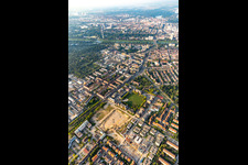 Homerun, ancienne caserne américaine de Turley à le quartier Neckarstadt-Ost in Mannheim dans le département Bade-Wurtemberg, Allemagne vue d'en haut