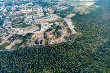 Vue oblique de Site de l'ancienne caserne américaine SULLIVAN à Käfertaler Wald à le quartier Käfertal in Mannheim dans le département Bade-Wurtemberg, Allemagne