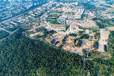 Vue aérienne de Site de conversion sur le site de l'ancienne caserne américaine SULLIVAN à Käfertaler Wald à le quartier Käfertal in Mannheim dans le département Bade-Wurtemberg, Allemagne
