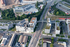 Vue aérienne de Quartier Alte Stadtgärtnerei in Heidelberg dans le département Bade-Wurtemberg, Allemagne