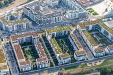 Vue oblique de Quartier Bahnstadt in Heidelberg dans le département Bade-Wurtemberg, Allemagne