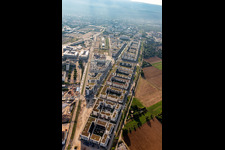 Vue d'oiseau de Quartier Bahnstadt in Heidelberg dans le département Bade-Wurtemberg, Allemagne