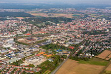 Vue oblique de Schwetzingen dans le département Bade-Wurtemberg, Allemagne
