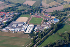 Vue aérienne de SV Altlußheim à Altlußheim dans le département Bade-Wurtemberg, Allemagne