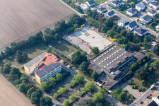 Vue aérienne de Altlußheim dans le département Bade-Wurtemberg, Allemagne