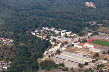 Vue aérienne de Caserne du Palatinat du Sud à Germersheim dans le département Rhénanie-Palatinat, Allemagne