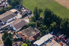 Zone industrielle de Horst à le quartier Minderslachen in Kandel dans le département Rhénanie-Palatinat, Allemagne vue du ciel