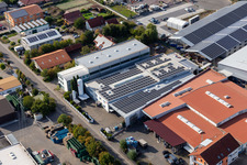 Dans la zone industrielle de Gereut, HGGS LaserCUT GmbH & Co. KG à Hatzenbühl dans le département Rhénanie-Palatinat, Allemagne hors des airs