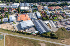 Dans la zone industrielle de Gereut, HGGS LaserCUT GmbH & Co. KG à Hatzenbühl dans le département Rhénanie-Palatinat, Allemagne d'en haut