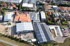 Dans la zone industrielle de Gereut, HGGS LaserCUT GmbH & Co. KG à Hatzenbühl dans le département Rhénanie-Palatinat, Allemagne hors des airs