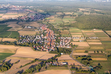 Vue oblique de Freckenfeld dans le département Rhénanie-Palatinat, Allemagne