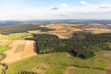 Vue aérienne de Nidderwiesen dans le Nidderau à le quartier Eichen in Nidderau dans le département Hesse, Allemagne