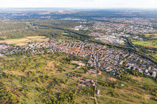 Vue aérienne de Quartier Hochstadt in Maintal dans le département Hesse, Allemagne