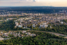 Vue oblique de Quartier Seckbach in Frankfurt am Main dans le département Hesse, Allemagne