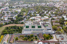 Vue aérienne de Établissement correctionnel de Francfort II à le quartier Preungesheim in Frankfurt am Main dans le département Hesse, Allemagne