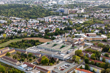 Vue aérienne de Établissement correctionnel de Francfort II à le quartier Preungesheim in Frankfurt am Main dans le département Hesse, Allemagne