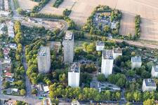 Vue aérienne de Quartier Frankfurter Berg in Frankfurt am Main dans le département Hesse, Allemagne