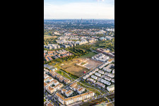 Vue oblique de Quartier Kalbach-Riedberg in Frankfurt am Main dans le département Hesse, Allemagne