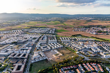 Vue oblique de Quartier Niederursel in Frankfurt am Main dans le département Hesse, Allemagne