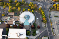 Vue aérienne de Magasin de meubles - Marché du meuble de Bürp König + Neurath AG à Karben dans le département Hesse, Allemagne