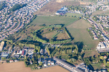 Vue aérienne de Le parc des étangs à Saulxures-lès-Nancy à Saulxures-lès-Nancy dans le département Meurthe et Moselle, France