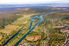 Vue aérienne de Chaligny dans le département Meurthe et Moselle, France